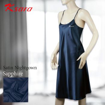 Ksara ชุดนอนสายเดี่ยวผ้าซาติน รหัส KSN101