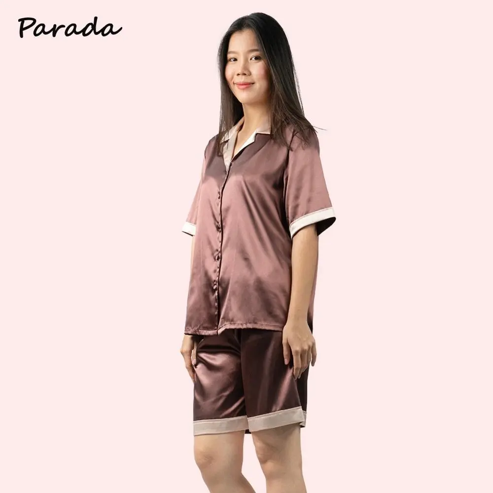 ชุดนอนเสื้อแขนสั้น+กางเกงขาสั้น ผ้าซาติน แบรนด์ Parada รุ่น CW9506 - Image 11