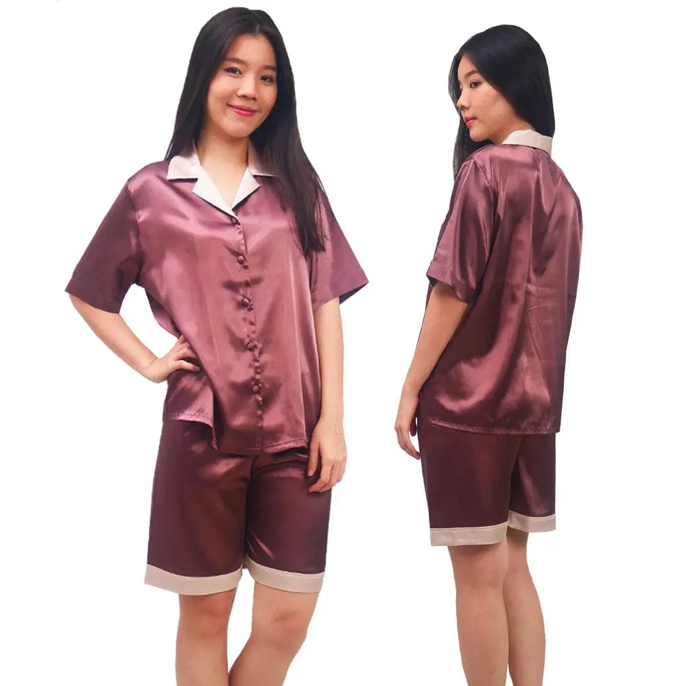 ชุดนอนซาติน เสื้อแขนสั้น+กางเกงขาสั้น แบรนด์ Parada รุ่น CW9505 - Image 6