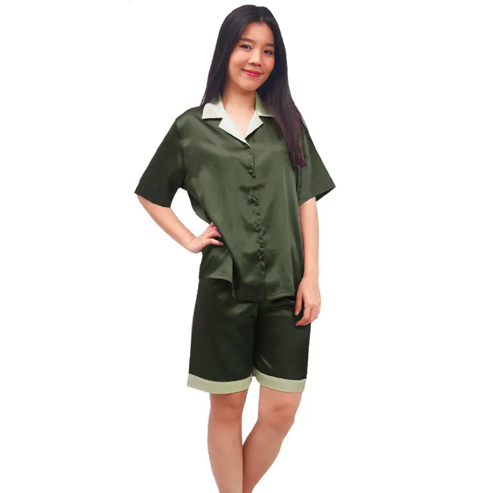 ชุดนอนซาติน เสื้อแขนสั้น+กางเกงขาสั้น แบรนด์ Parada รุ่น CW9505 - Image 5