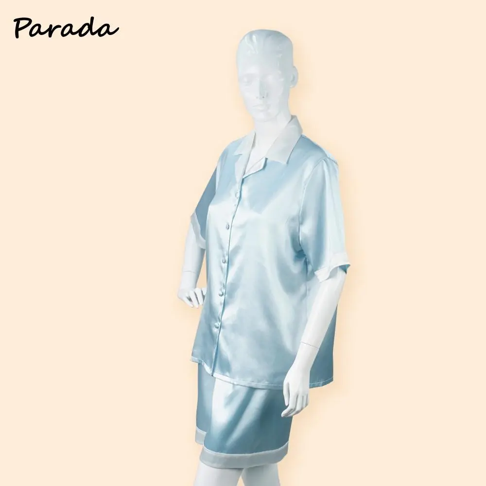 ชุดนอนเสื้อแขนสั้น+กางเกงขาสั้น ผ้าซาติน แบรนด์ Parada รุ่น CW9506 - Image 7