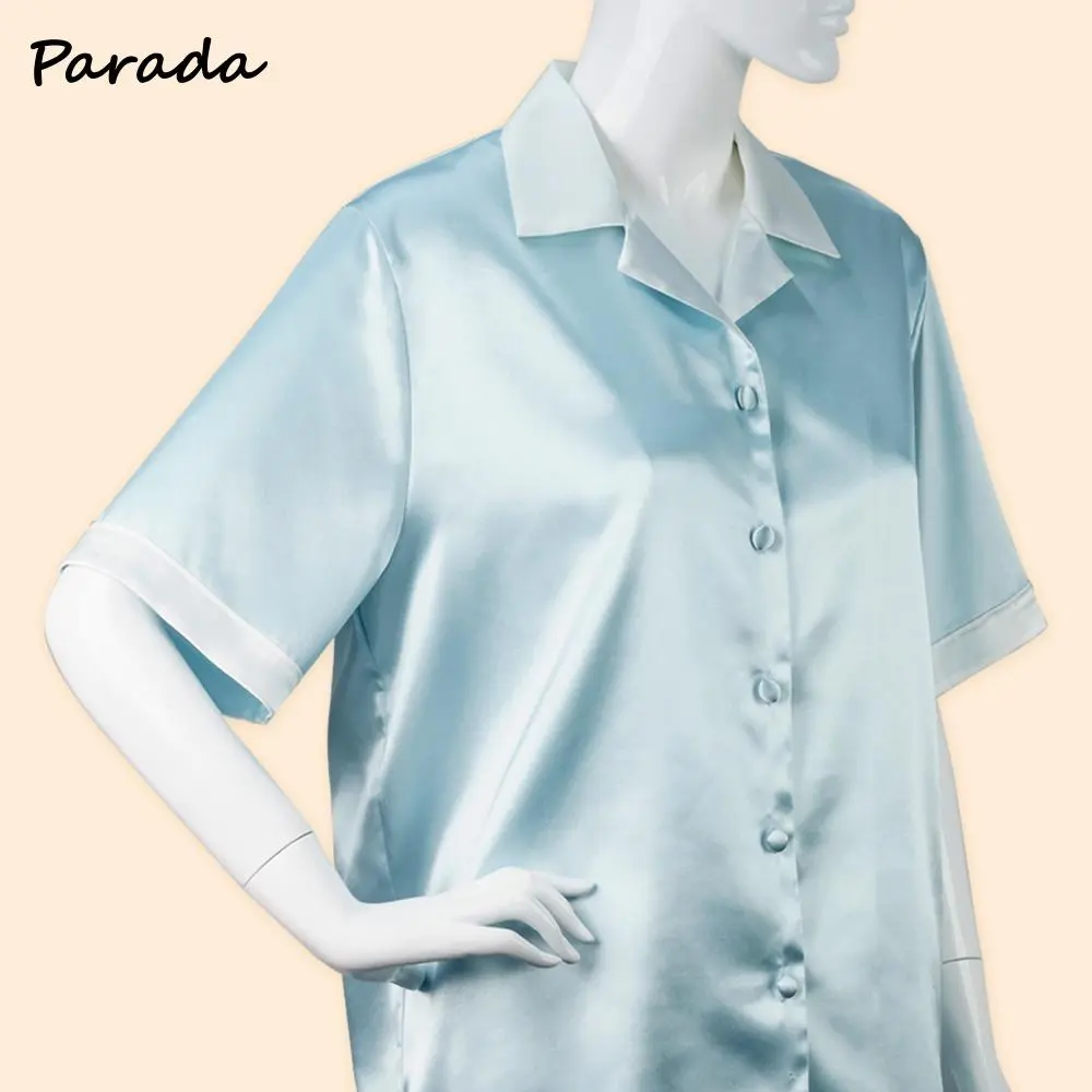 ชุดนอนเสื้อแขนสั้น+กางเกงขาสั้น ผ้าซาติน แบรนด์ Parada รุ่น CW9506 - Image 4