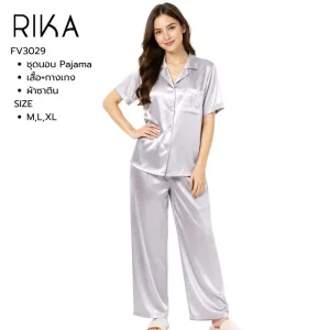 ชุดนอนผ้าซาติน แบรนด์ RIKA รุ่น FV3029