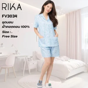 ชุดนอนผ้าคอตตอน แบรนด์ RIKA รุ่น FV3036