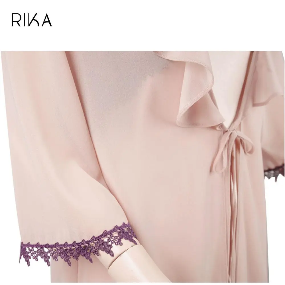 ชุดคลุมก่อนนอนรูปแบบ เสื้อคลุมแขนยาว แบรนด์ RIKA รุ่น FV3041 **เฉพาะเสื้อคลุม** - Image 6