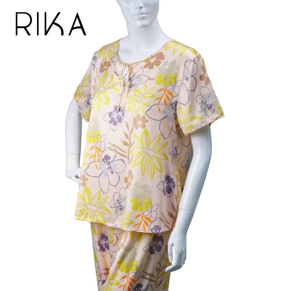ชุดนอนผ้าซาตินพิมพ์ลาย แบรนด์ Rika รุ่น FV3050 - Image 12
