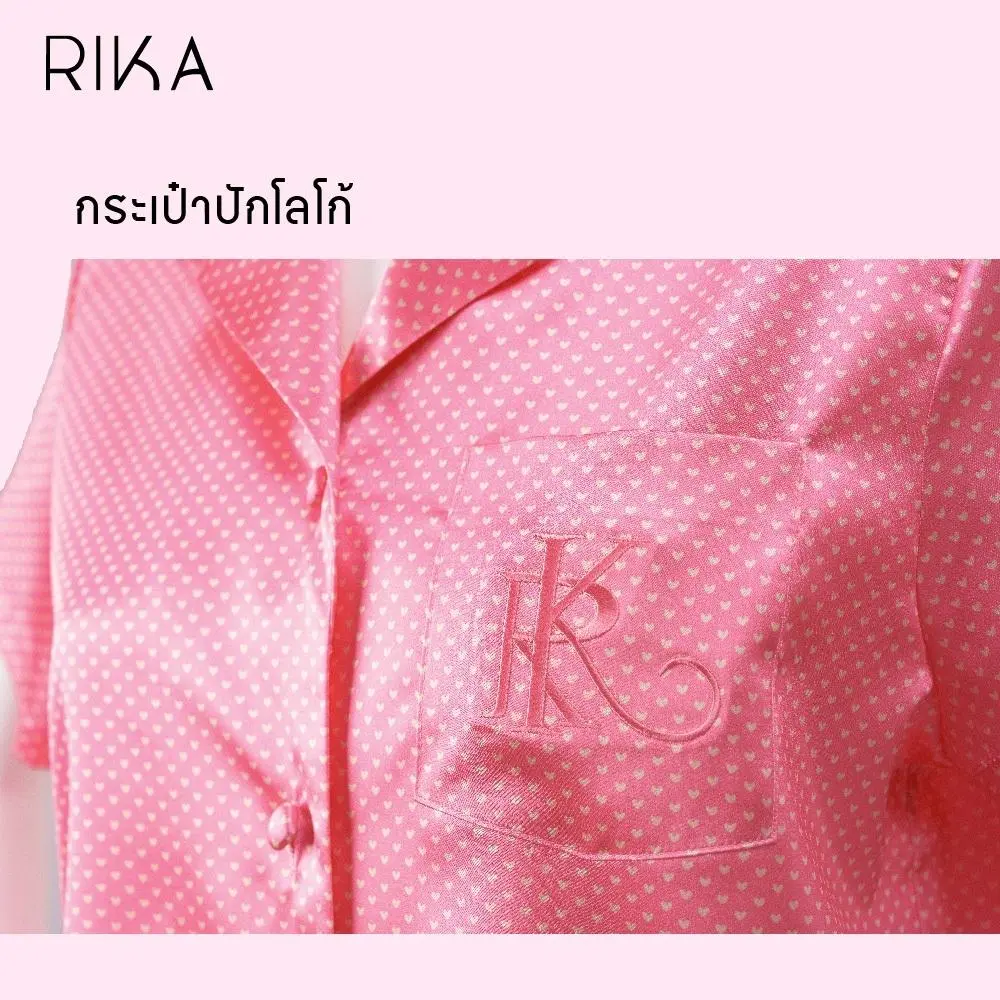 ชุดนอนผ้าซาตินพิมพ์ลาย แบรนด์ Rika รุ่น FV3057 - Image 7