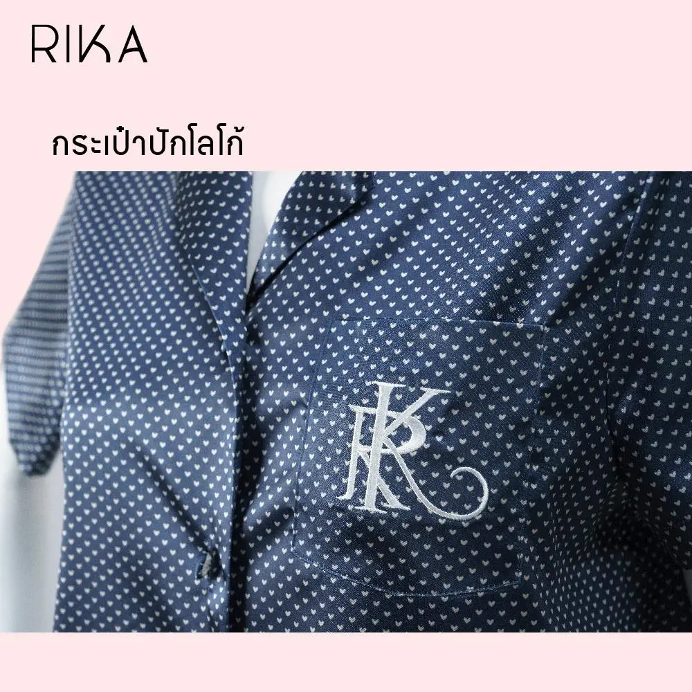 ชุดนอนผ้าซาตินพิมพ์ลาย แบรนด์ Rika รุ่น FV3057 - Image 5