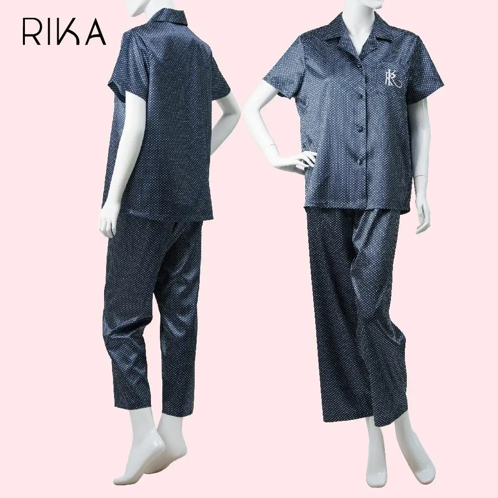 ชุดนอนผ้าซาตินพิมพ์ลาย แบรนด์ Rika รุ่น FV3057 - Image 3