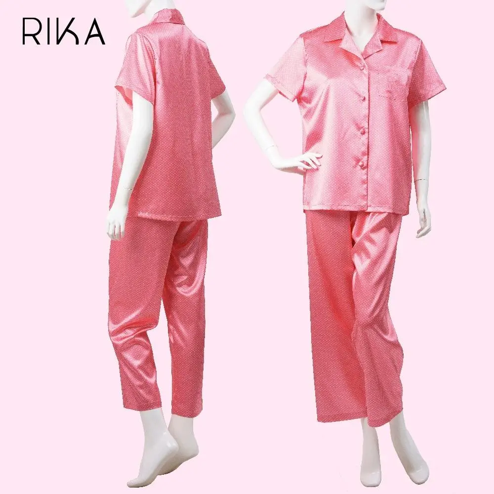 ชุดนอนผ้าซาตินพิมพ์ลาย แบรนด์ Rika รุ่น FV3057 - Image 2