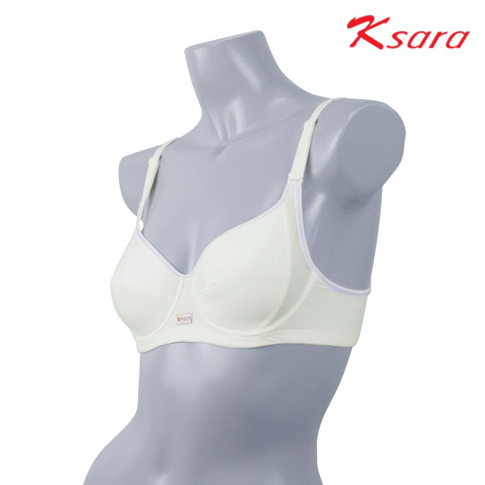 เสื้อชั้นในสปอร์ตบรา KSARA รุ่น KB2332 Sport สวมใส่สบาย ปรับได้ 2 ระดับ ตะขอหลัง ดีไซน์ทรงสปอร์ตผ้าซ้อน 2 ชั้น ฟองน้ำ ออกกำลังกาย - Image 6